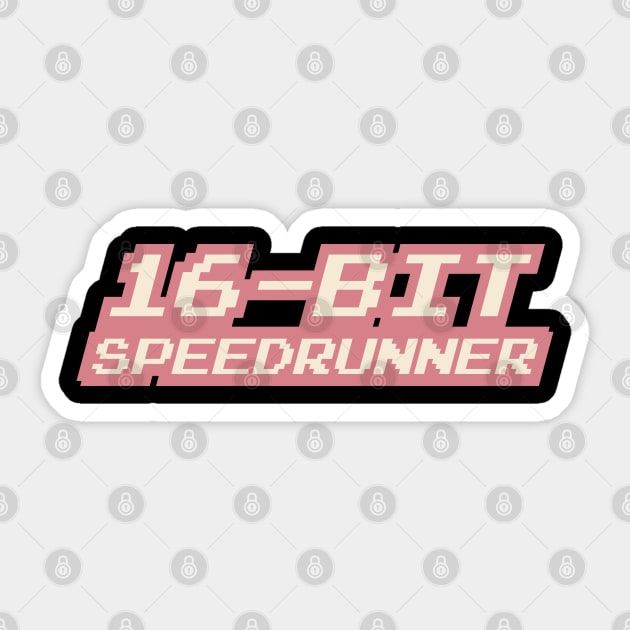 16-Bit Speedrunner Sticker by PCB1981